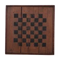 Four Paint Decorated Checkerboards