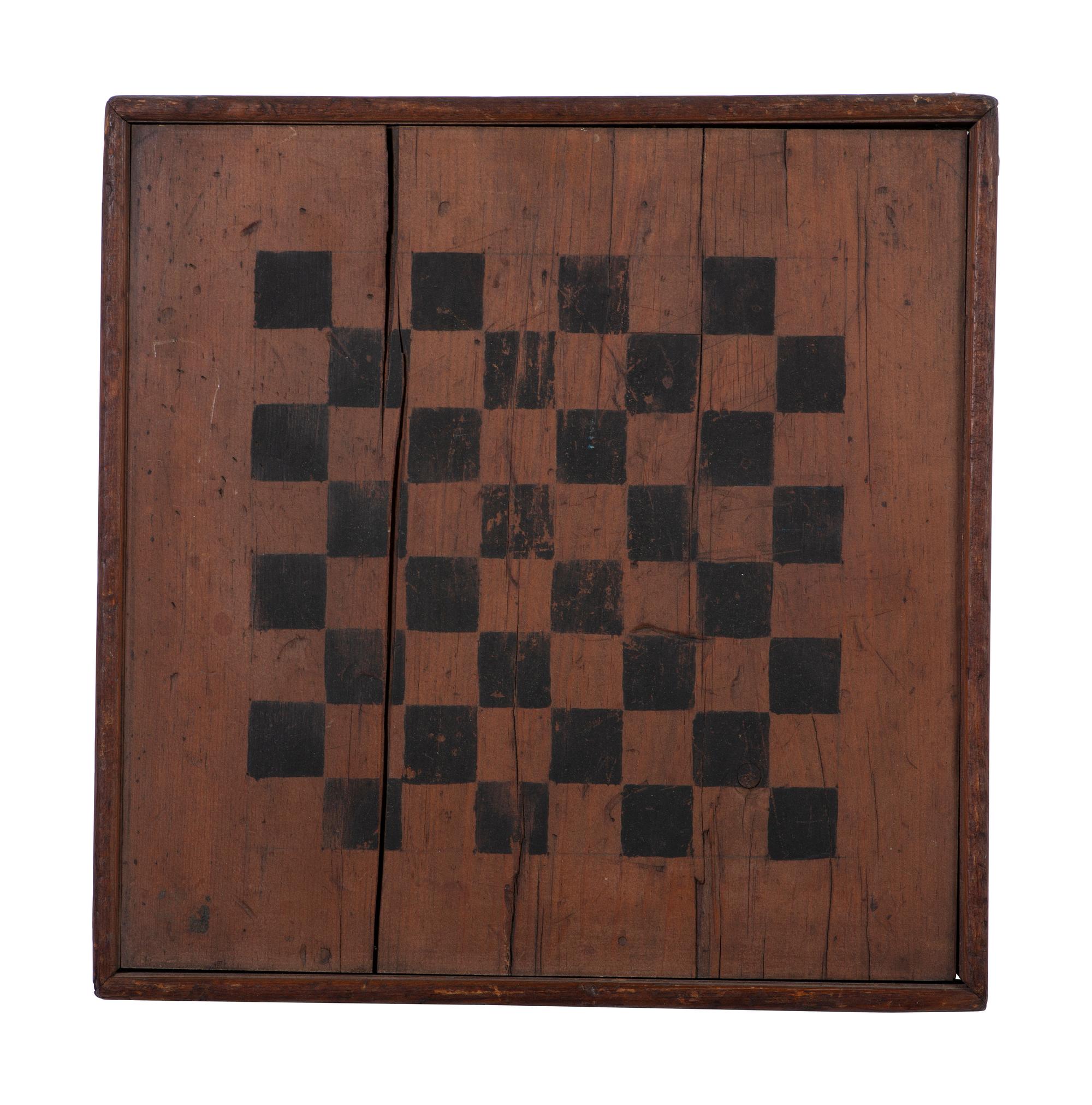Four Paint Decorated Checkerboards