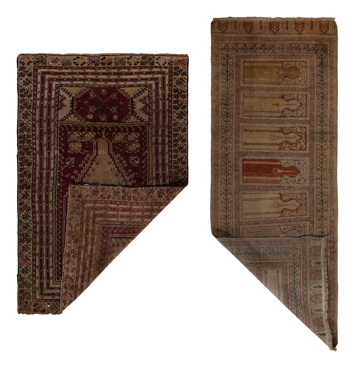 A Central Anatolian Prayer Rug and a Turkish Saph Rug