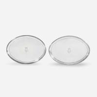 A Pair of George III Sterling Silver Armorial Trays John Crouch I & Thomas Hannam, London, 1791