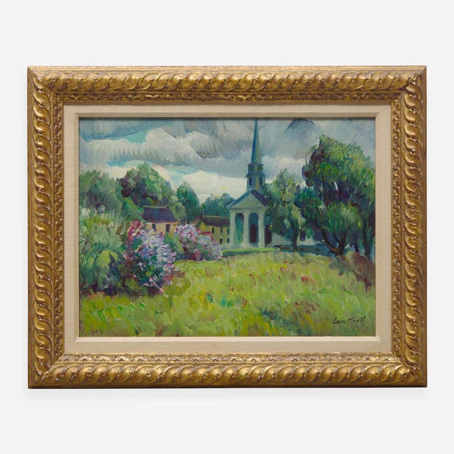 Leon Kroll (American, 1884-1975) Church, New England