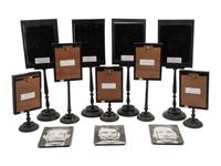 A Set of Nine Photographic Portraits Mounted on Ebonized Stands