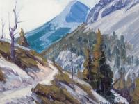 Thomas English, (American, b. 1949), Sun River in the Bob and On Willow Creek Trail (two works)