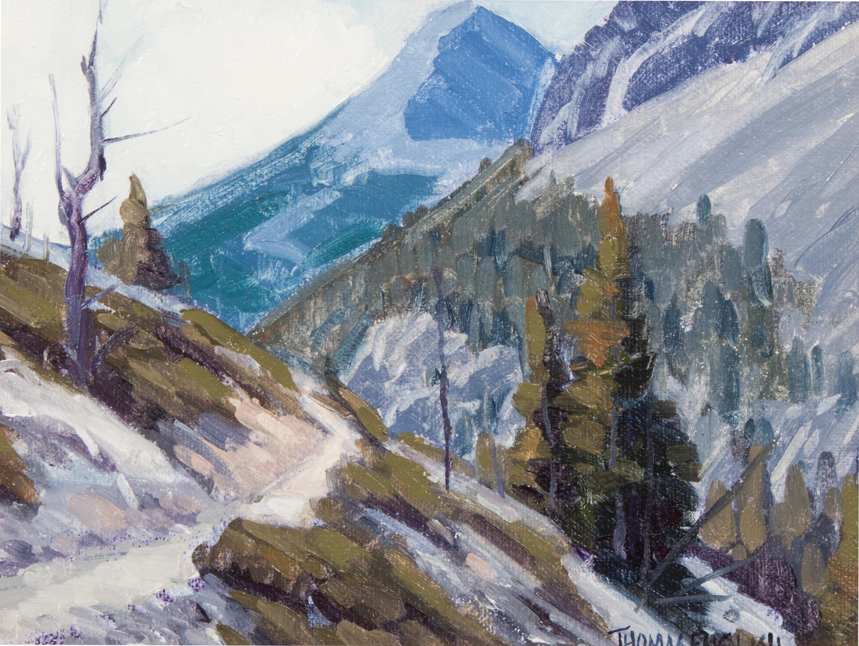 Thomas English, (American, b. 1949), Sun River in the Bob and On Willow Creek Trail (two works)
