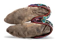Anishinaabe Beaded Hide Moccasins