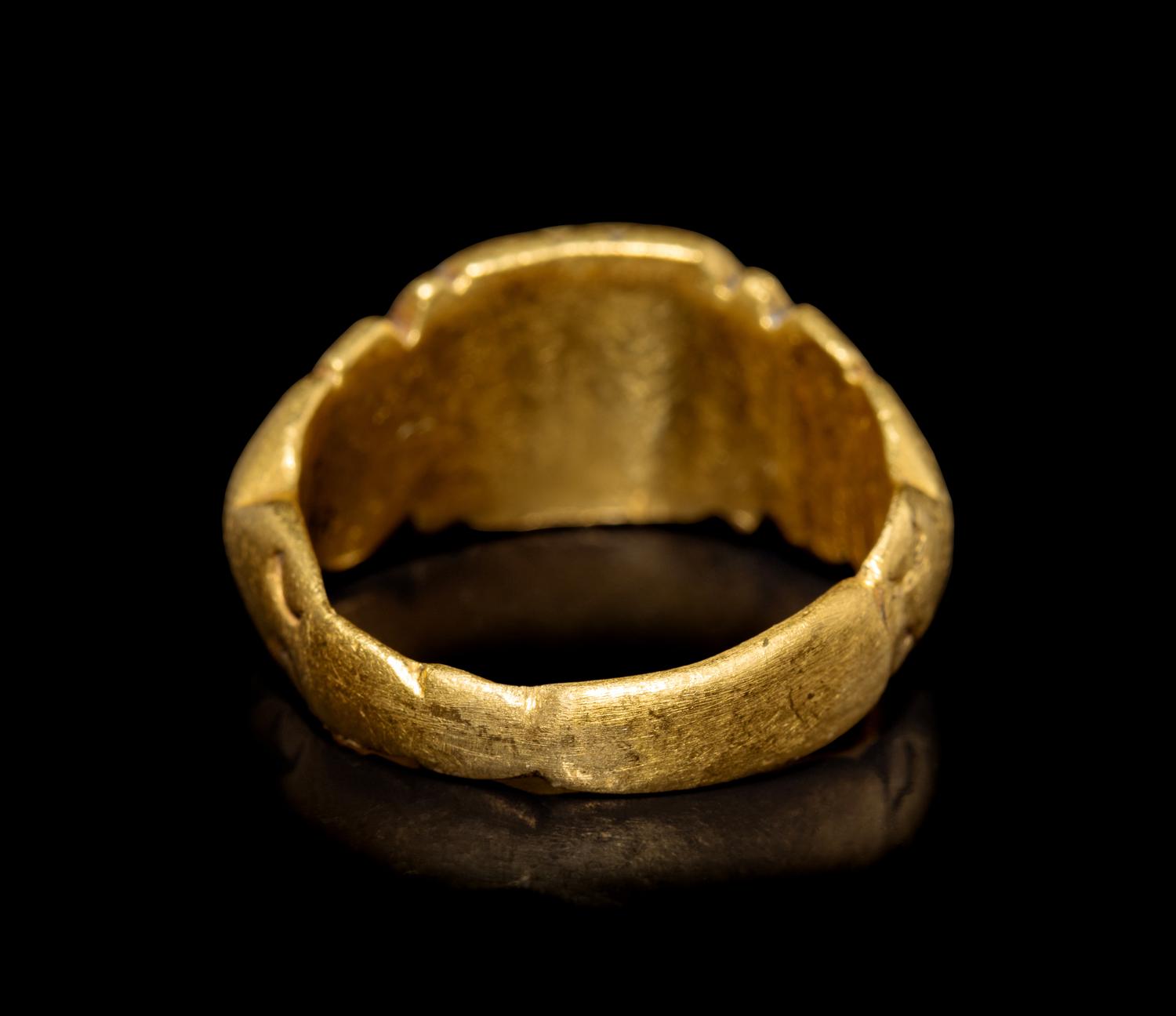 A Roman Gold Finger Ring with Latin Inscription