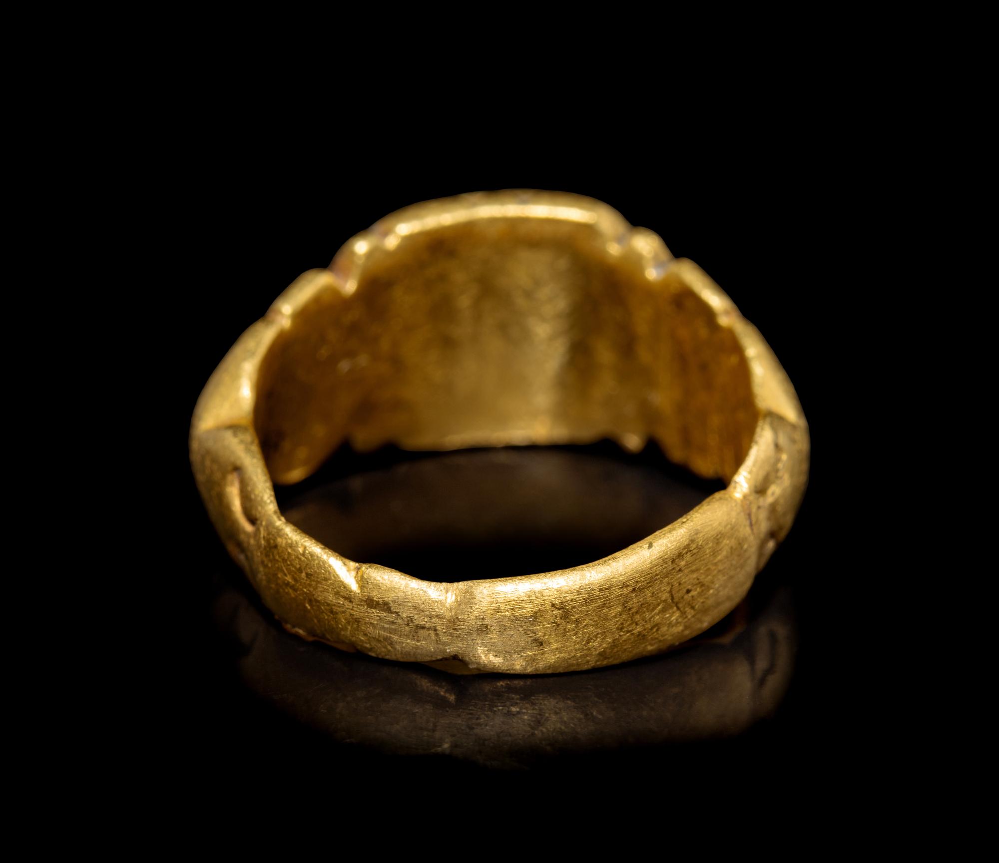 A Roman Gold Finger Ring with Latin Inscription