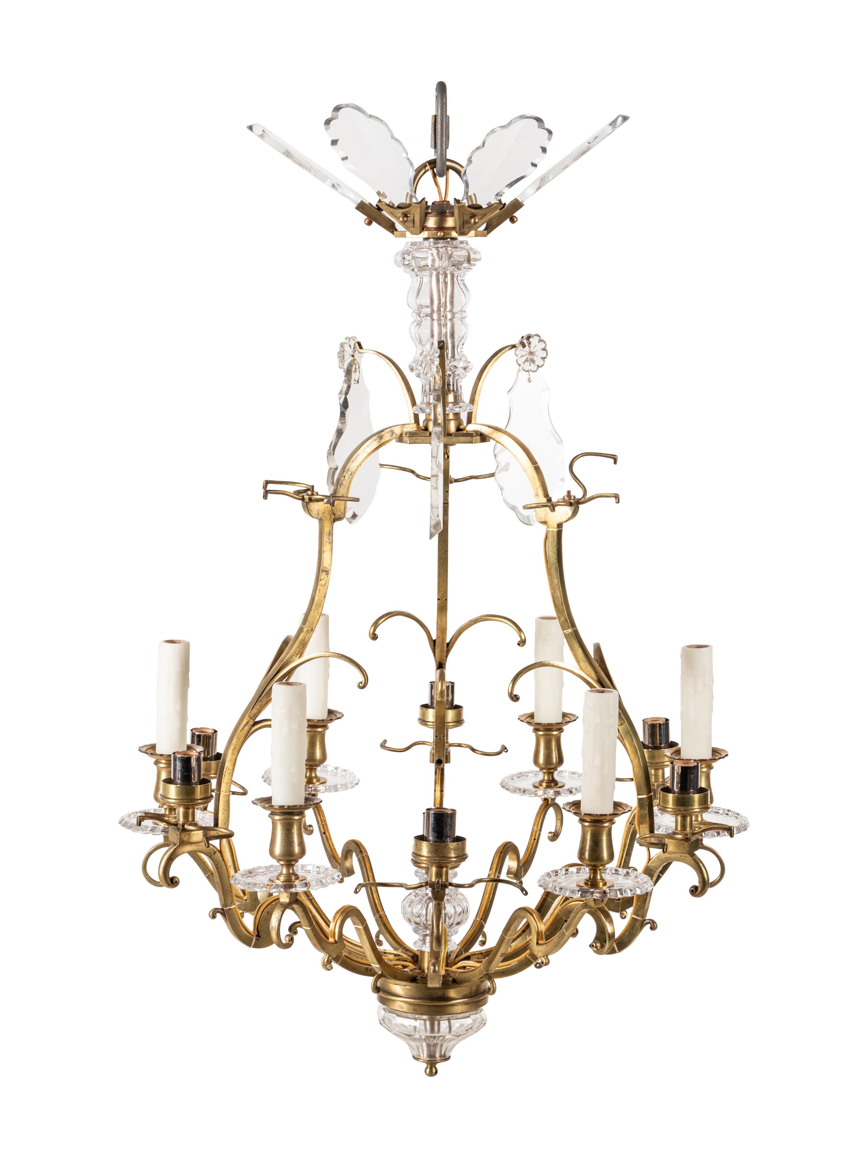 A French Gilt Bronze Thirteen-Light Chandelier