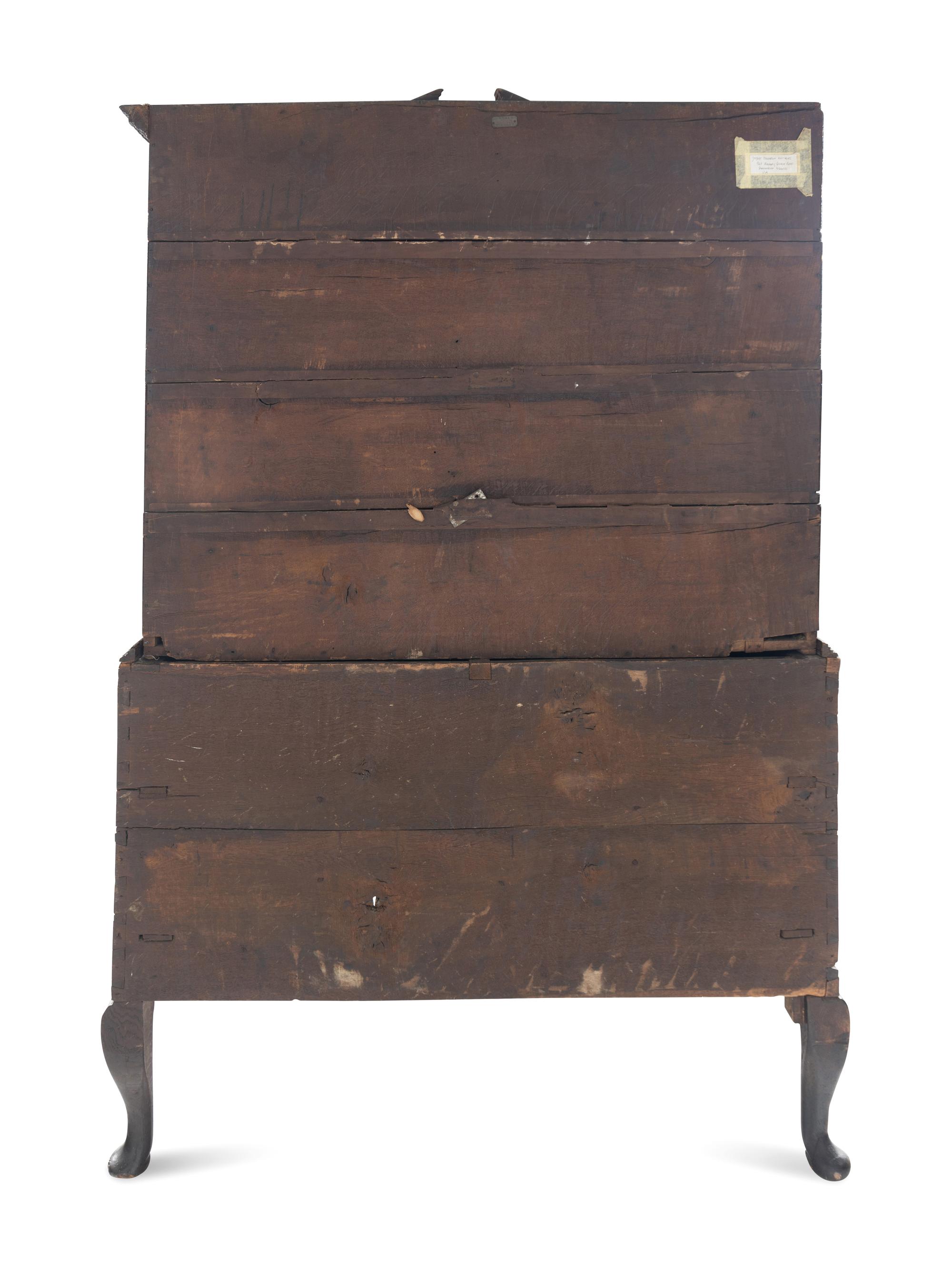 A George II Oak Chest on Stand