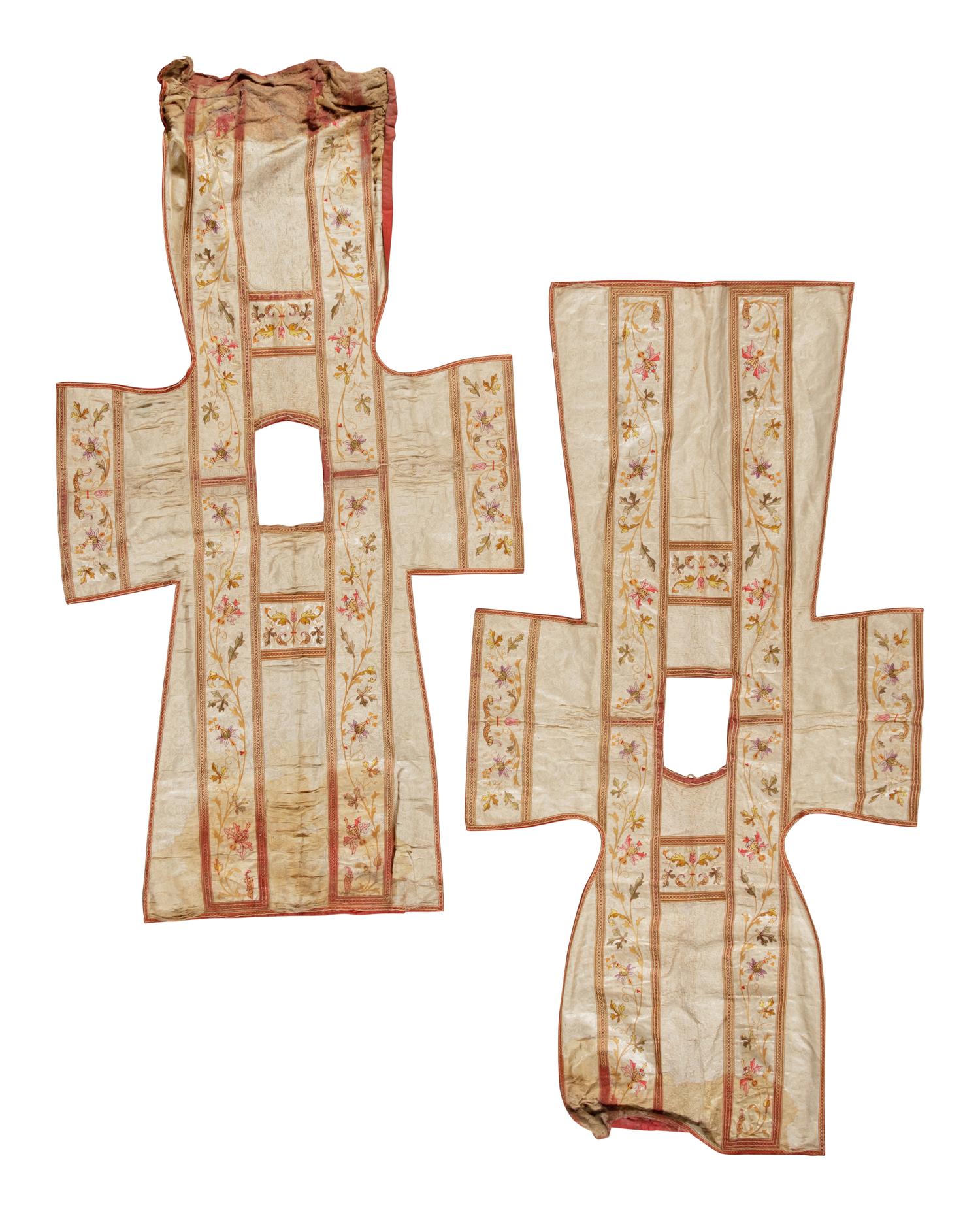 Three Embroidered Vestments and an Altar Cloth