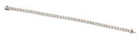 A Platinum and Diamond Line Bracelet, 10.70 dwts.