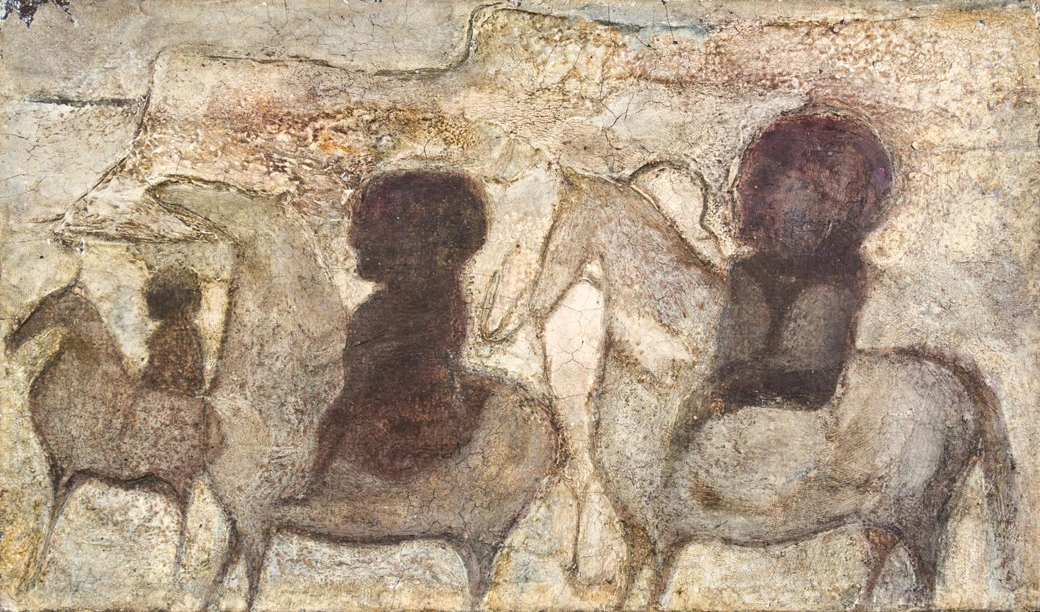 Theodore Halkin, (American, b. 1924), Horsemen, 1954