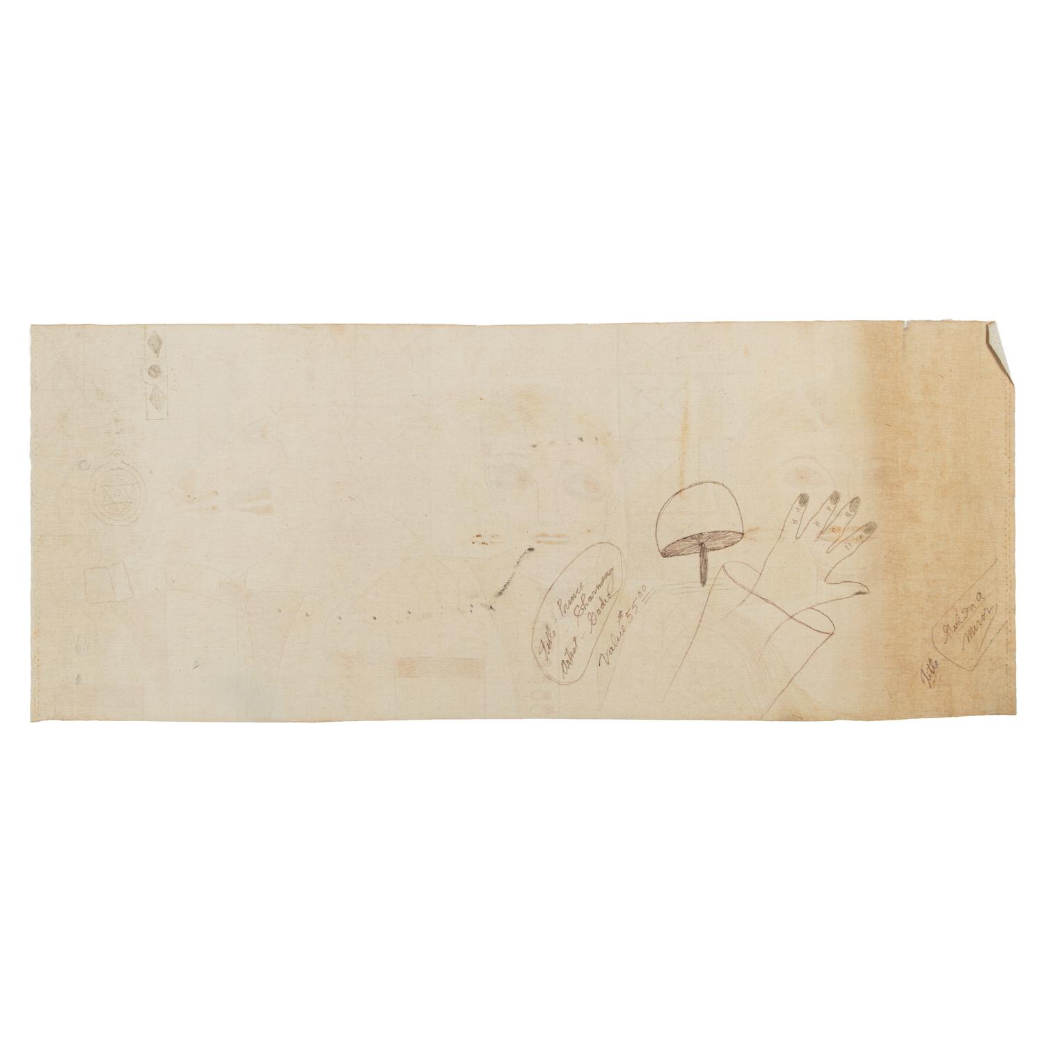 Lee Godie (American, 1908-1994) — Prince Charming/Girl in a Mirror