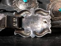 Sterling Silver and Morenci Turquoise Concha Belt