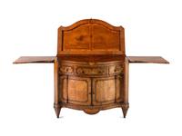 An Anglo-Dutch Tulipwood, Rosewood, Mahogany and Burr Elm Serpentine Klapbuffet