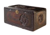A Chinese Export Hardwood Trunk