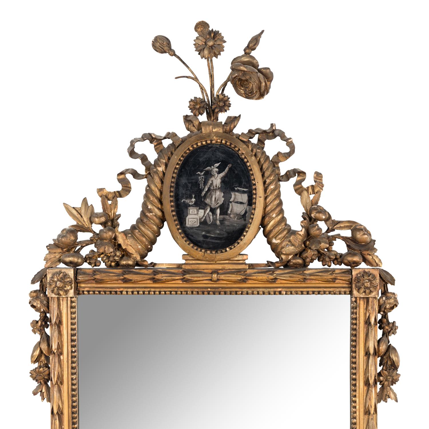 An Italian Neoclassical Giltwood Mirror