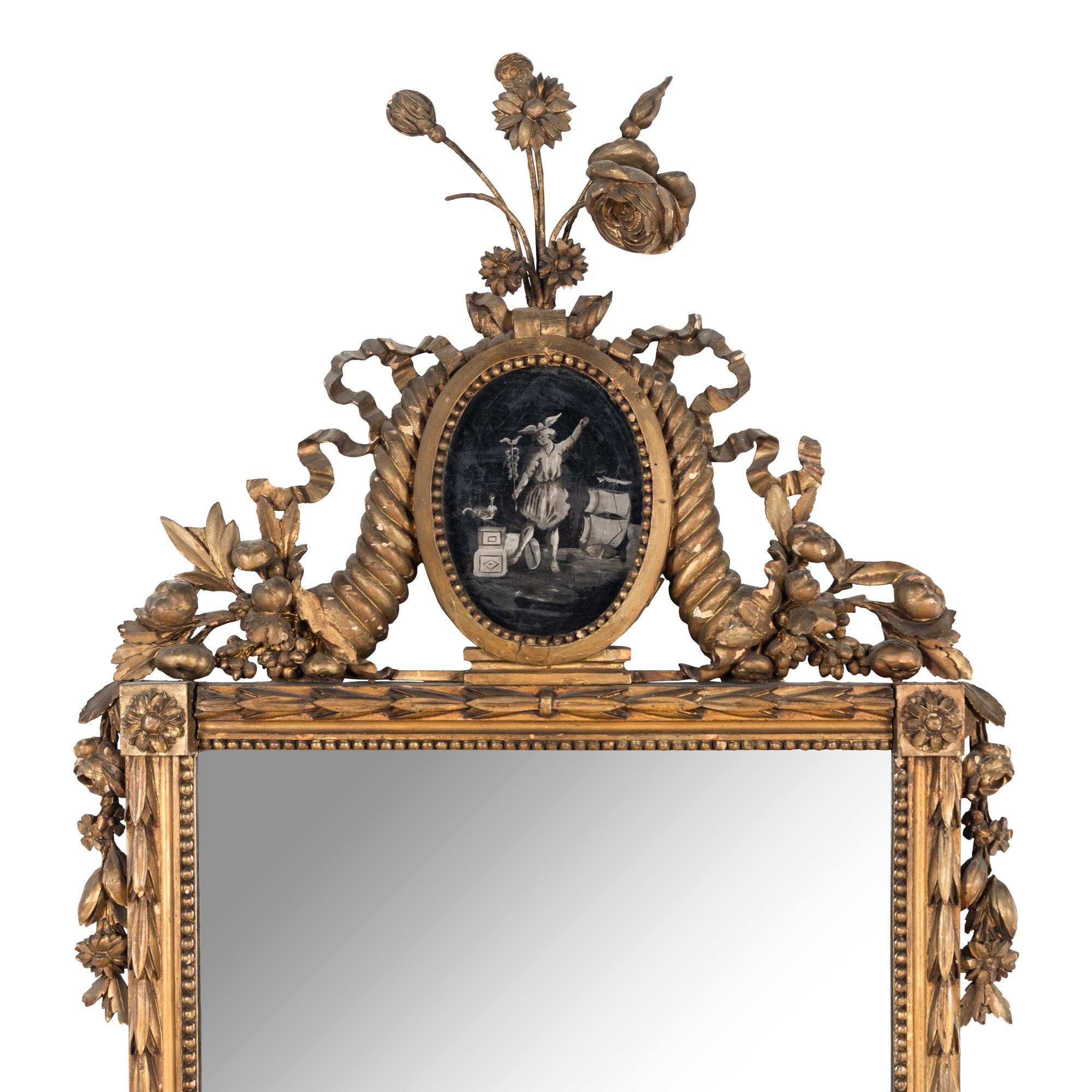 An Italian Neoclassical Giltwood Mirror