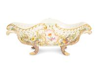 A Meissen Porcelain Footed Oval Center Basket — 19th Century