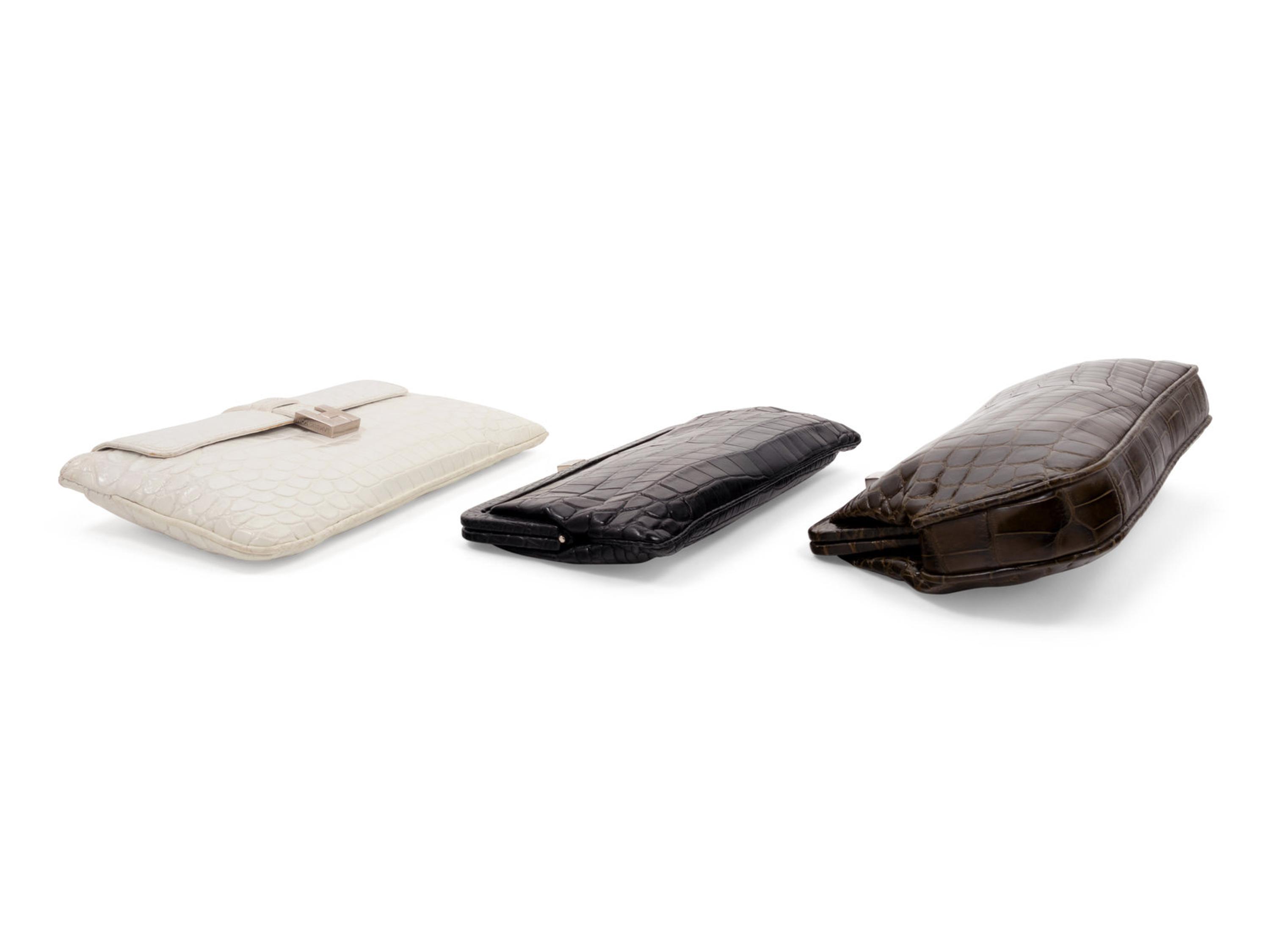 Six Lambertson Truex Exotic Skin Frame Clutch Bags