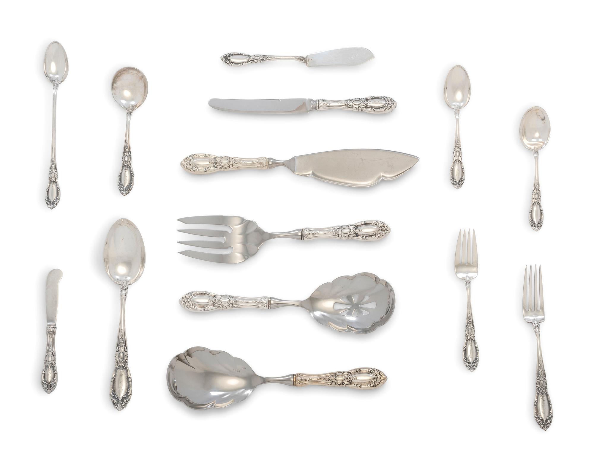 An American Silver Flatware Service