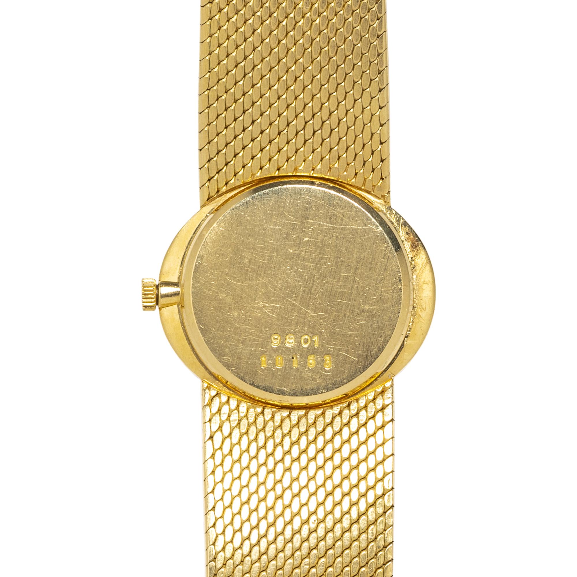 BUECHE GIRARD, YELLOW GOLD, DIAMOND AND MOTHER-OF-PEARL WATCH