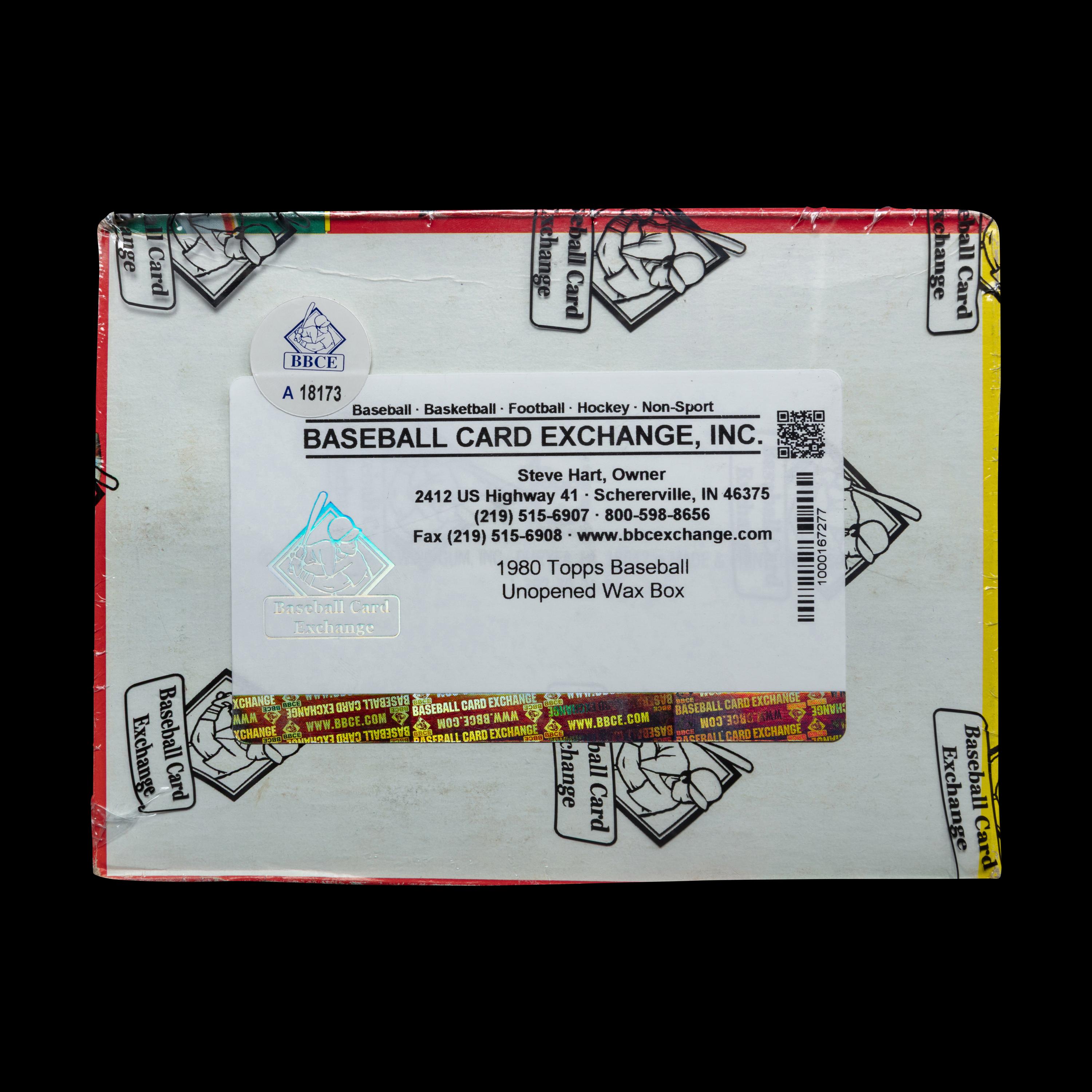 An Unopened Wax Box of 1980 Topps Baseball Cards – Possible Rickey Henderson Rookie (BBCE Certified)
