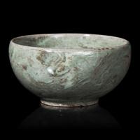 A Small Korean Marbleized Bowl, 19th Century or Earlier 十九世紀或更早 高麗青釉絞胎碗