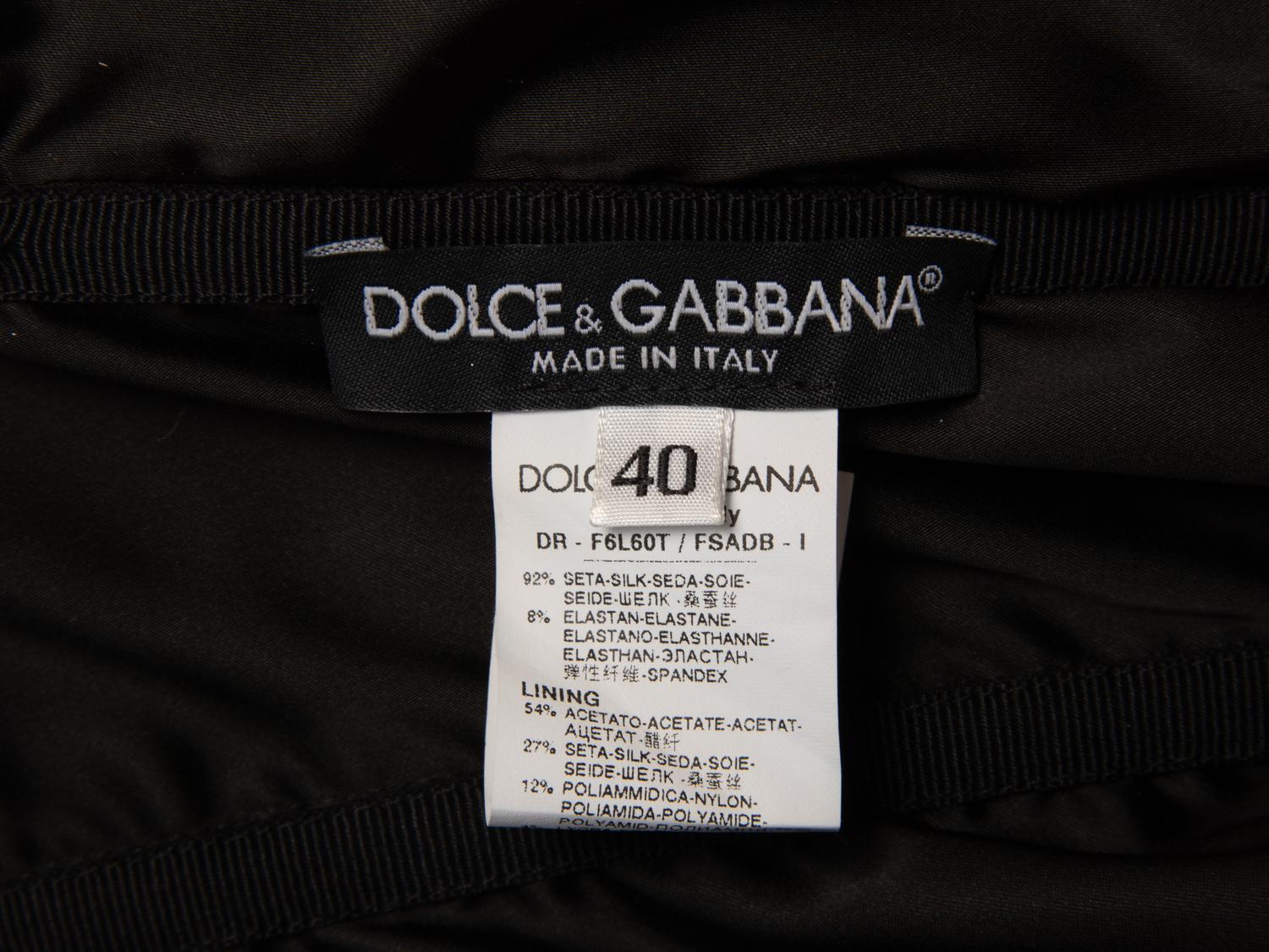 DOLCE & GABBANA, DRAPED FLORAL PRINT GOWN