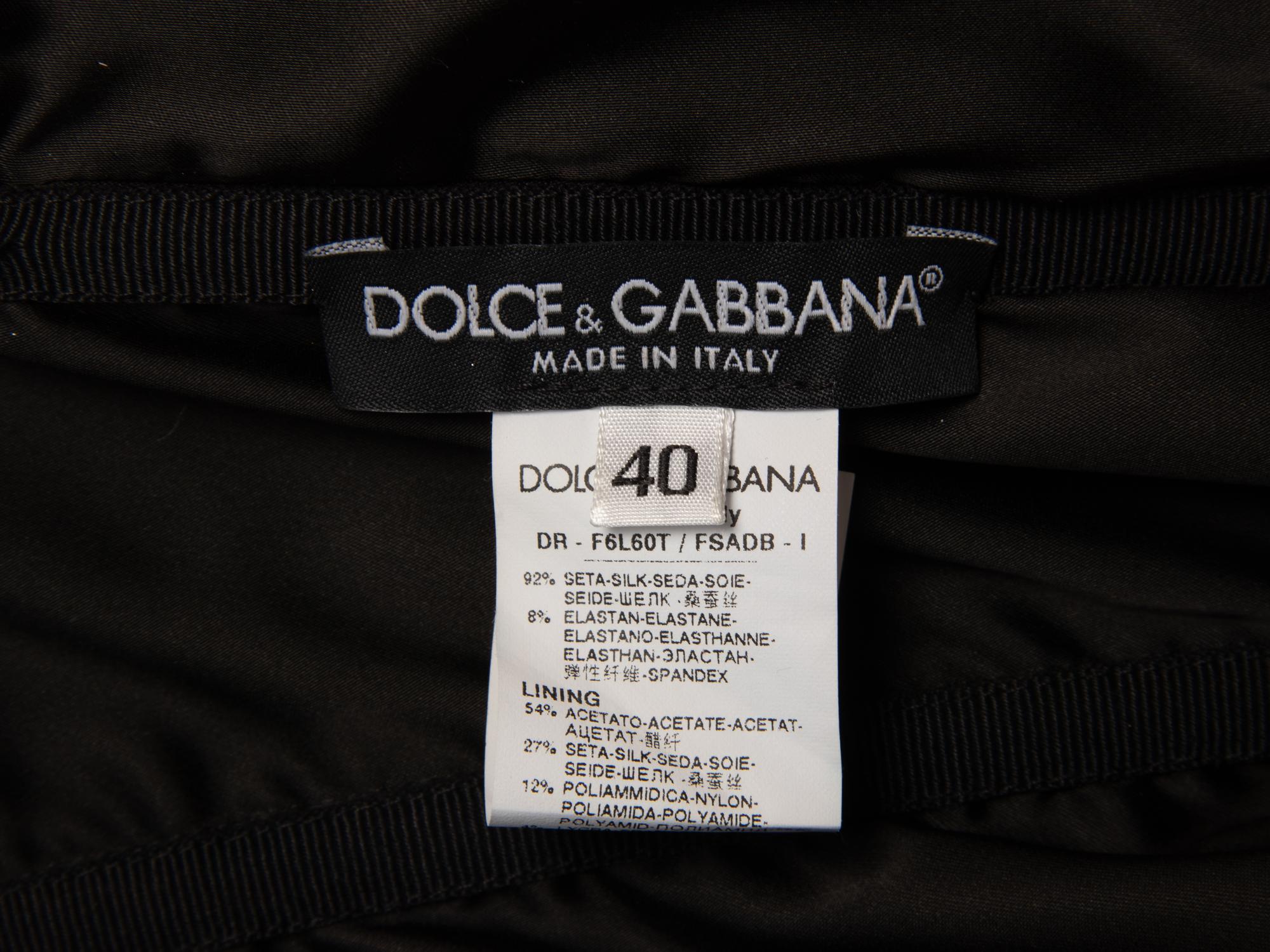 DOLCE & GABBANA, DRAPED FLORAL PRINT GOWN