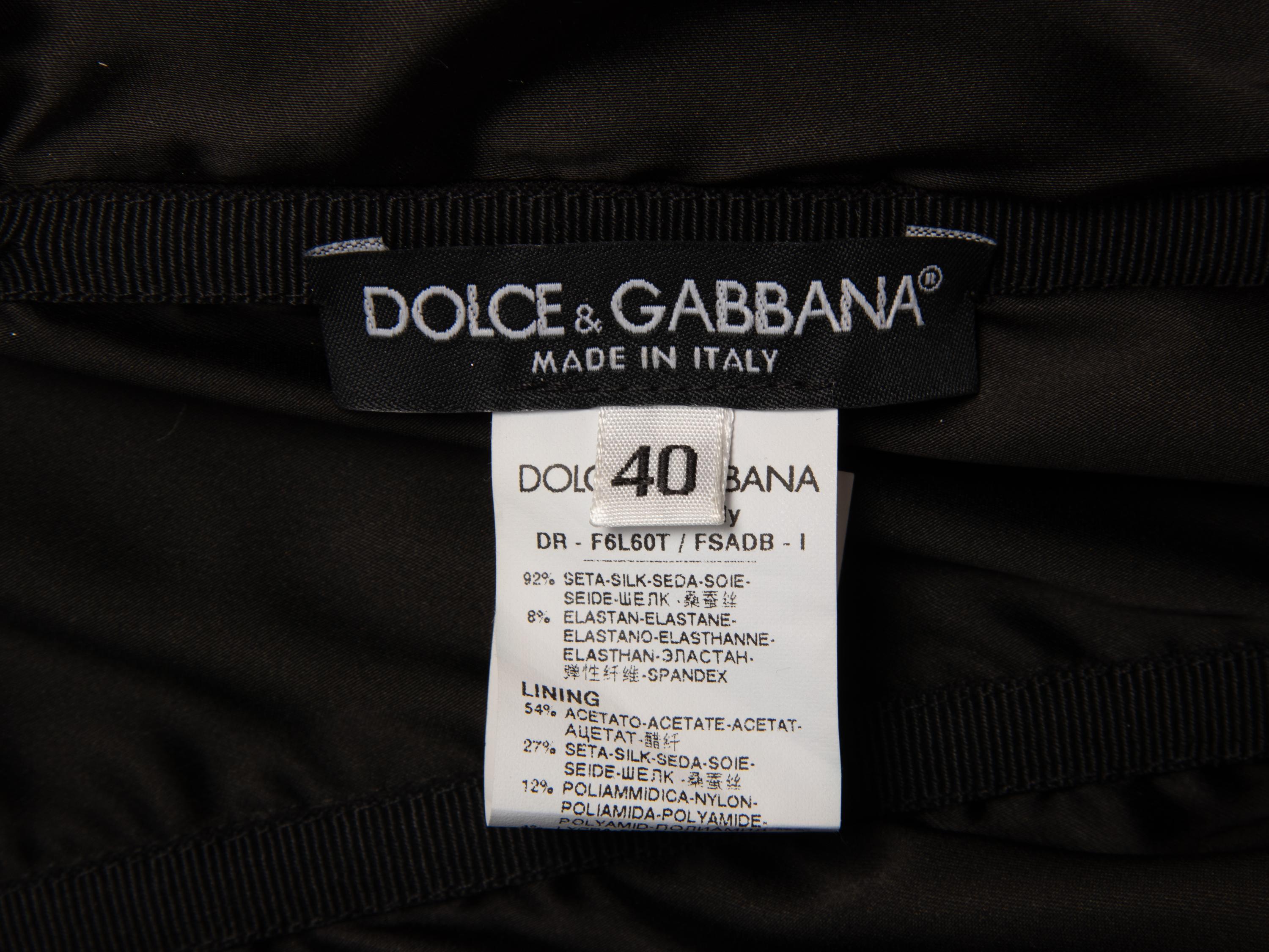 DOLCE & GABBANA, DRAPED FLORAL PRINT GOWN