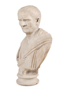 A Grand Tour Carved Marble Bust of a Julio-Claudian Emperor