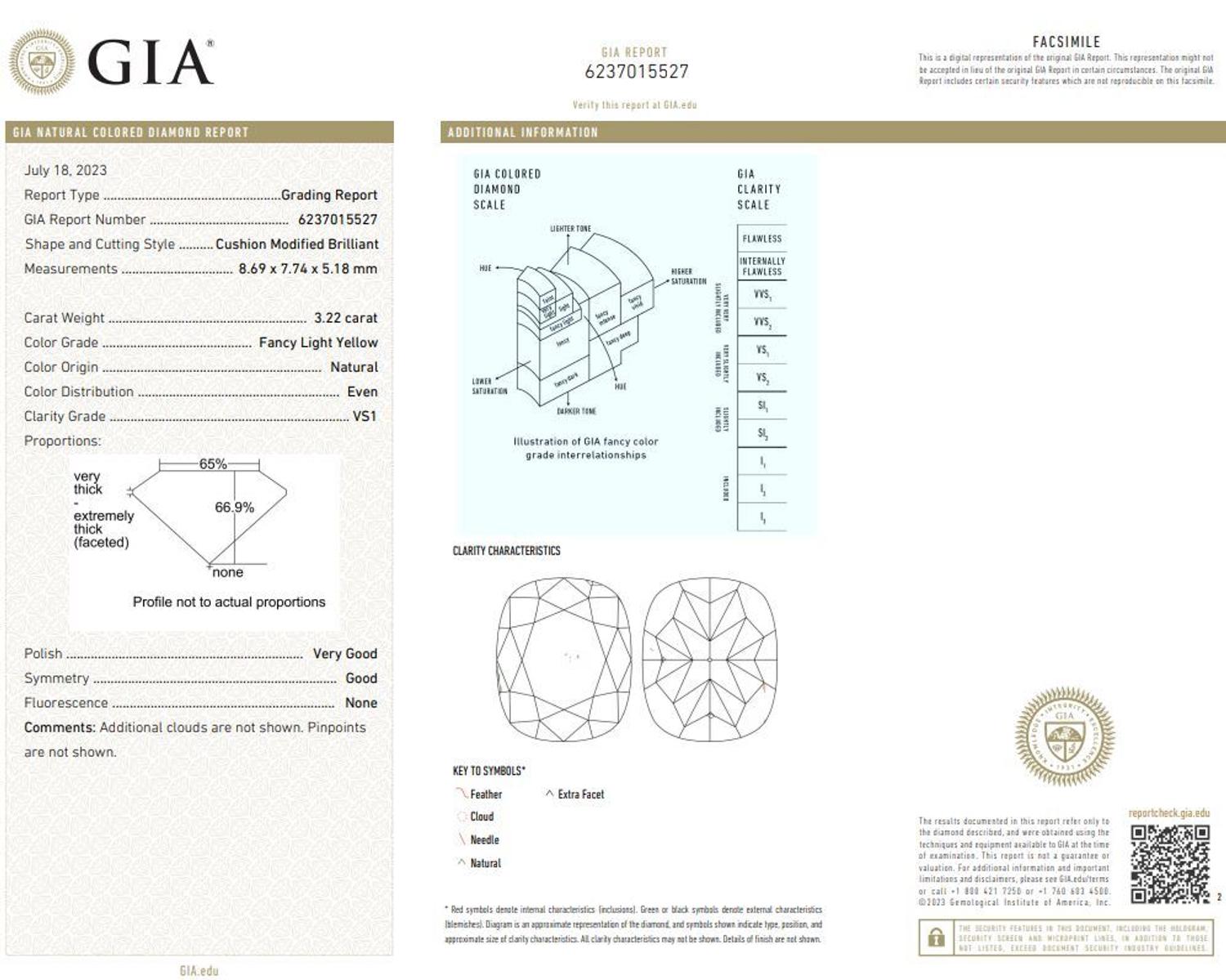 FANCY LIGHT YELLOW DIAMOND AND DIAMOND RING