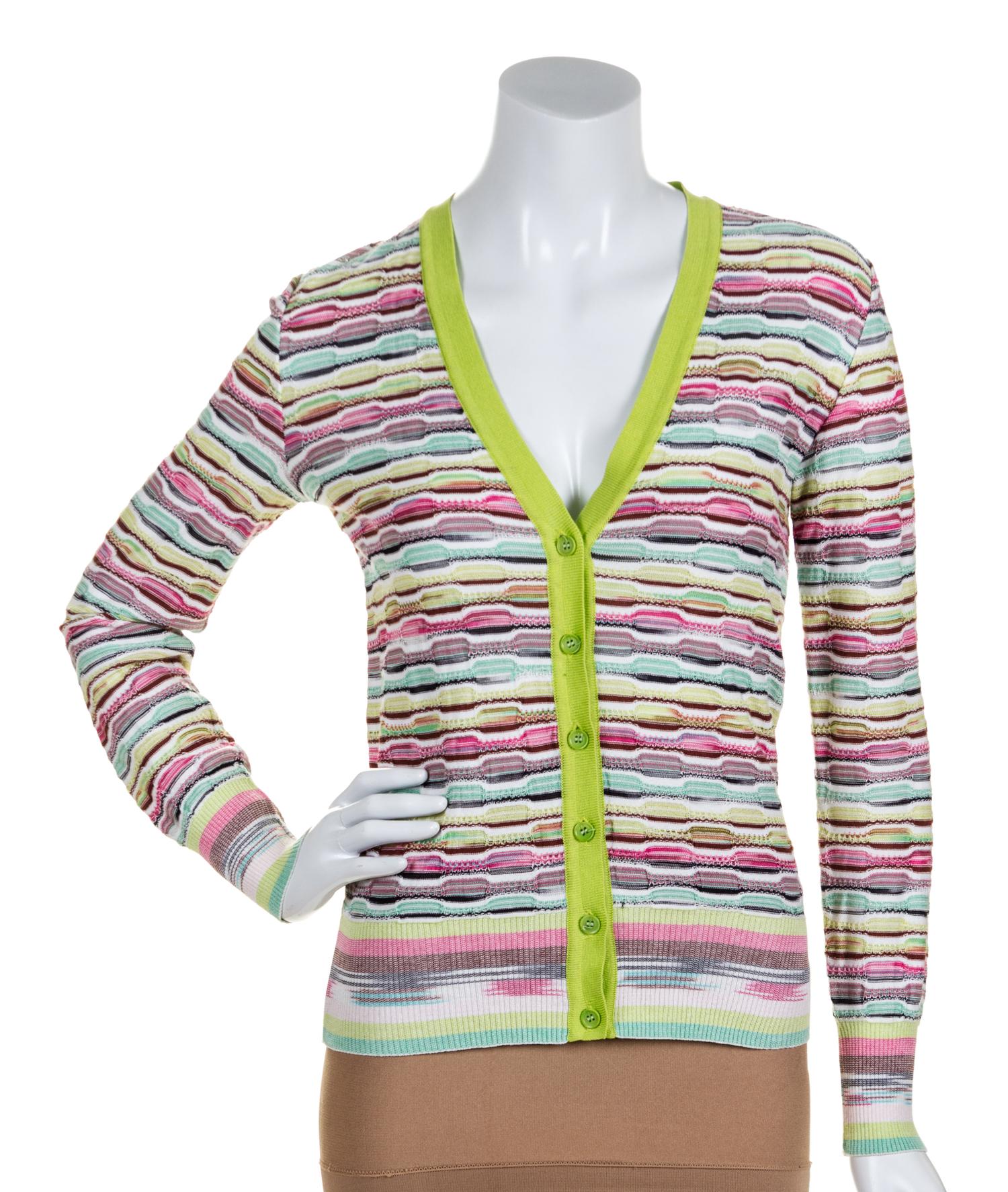 A Pair of Missoni Striped Cardigans, Size 8.