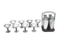 A Napier Silver-Plate 'Foursome' Cocktail Shaker Set