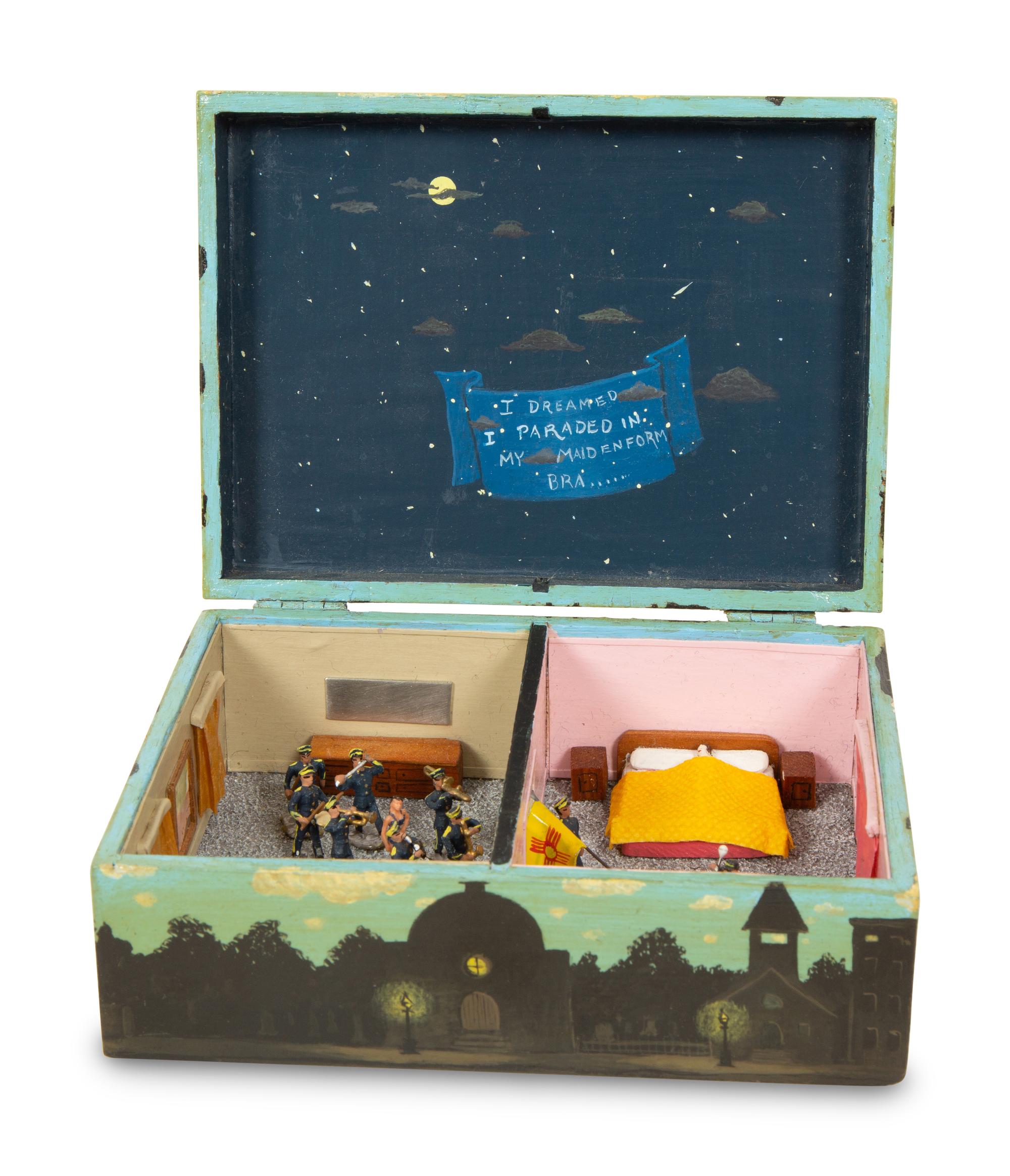 A Surrealist Painted Table Box