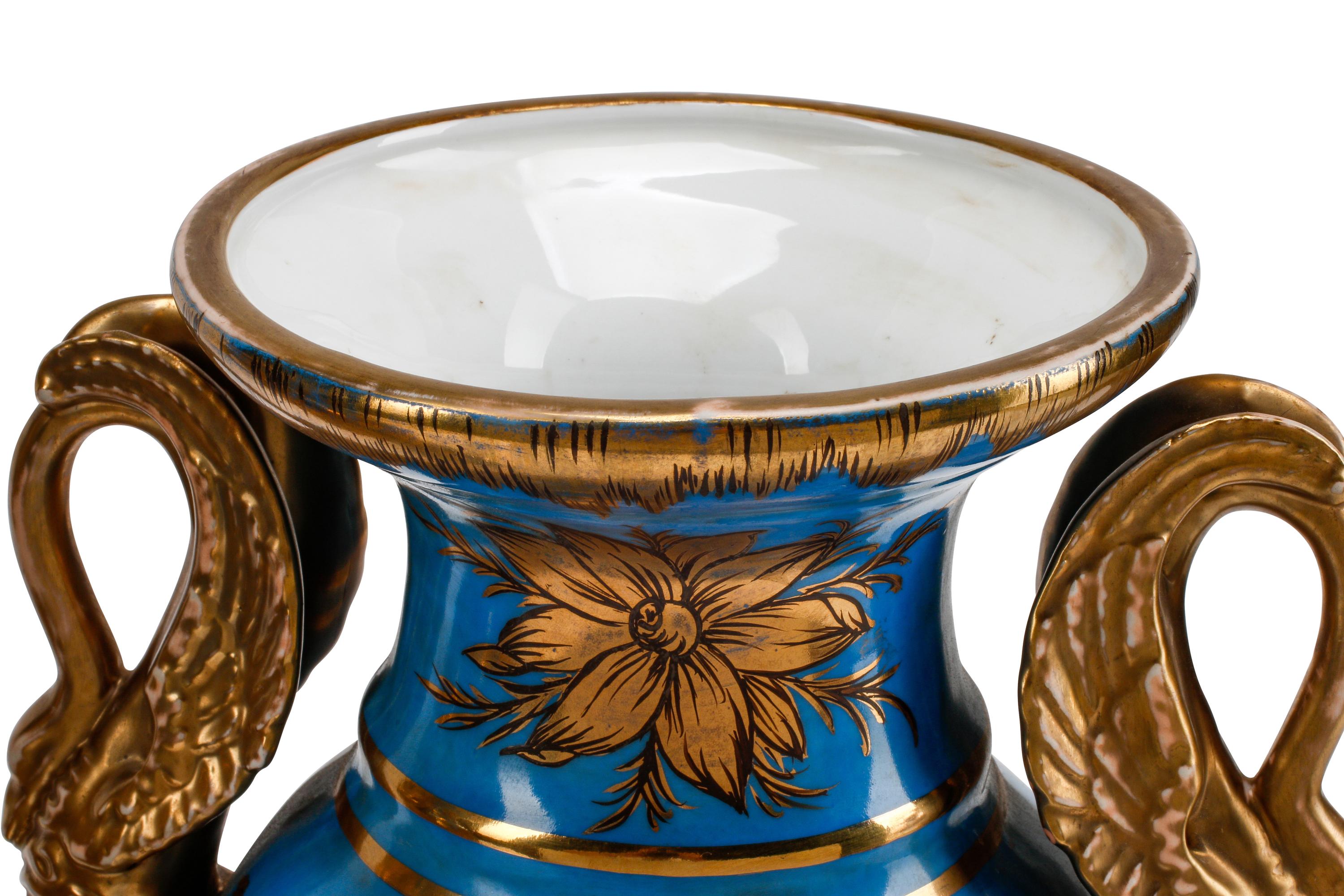 A Pair of Continental Porcelain Chinoiserie Vases