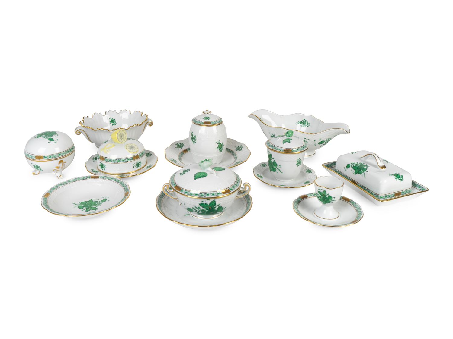 A 114-Piece Herend Porcelain Partial Dinner Service — 20TH CENTURY