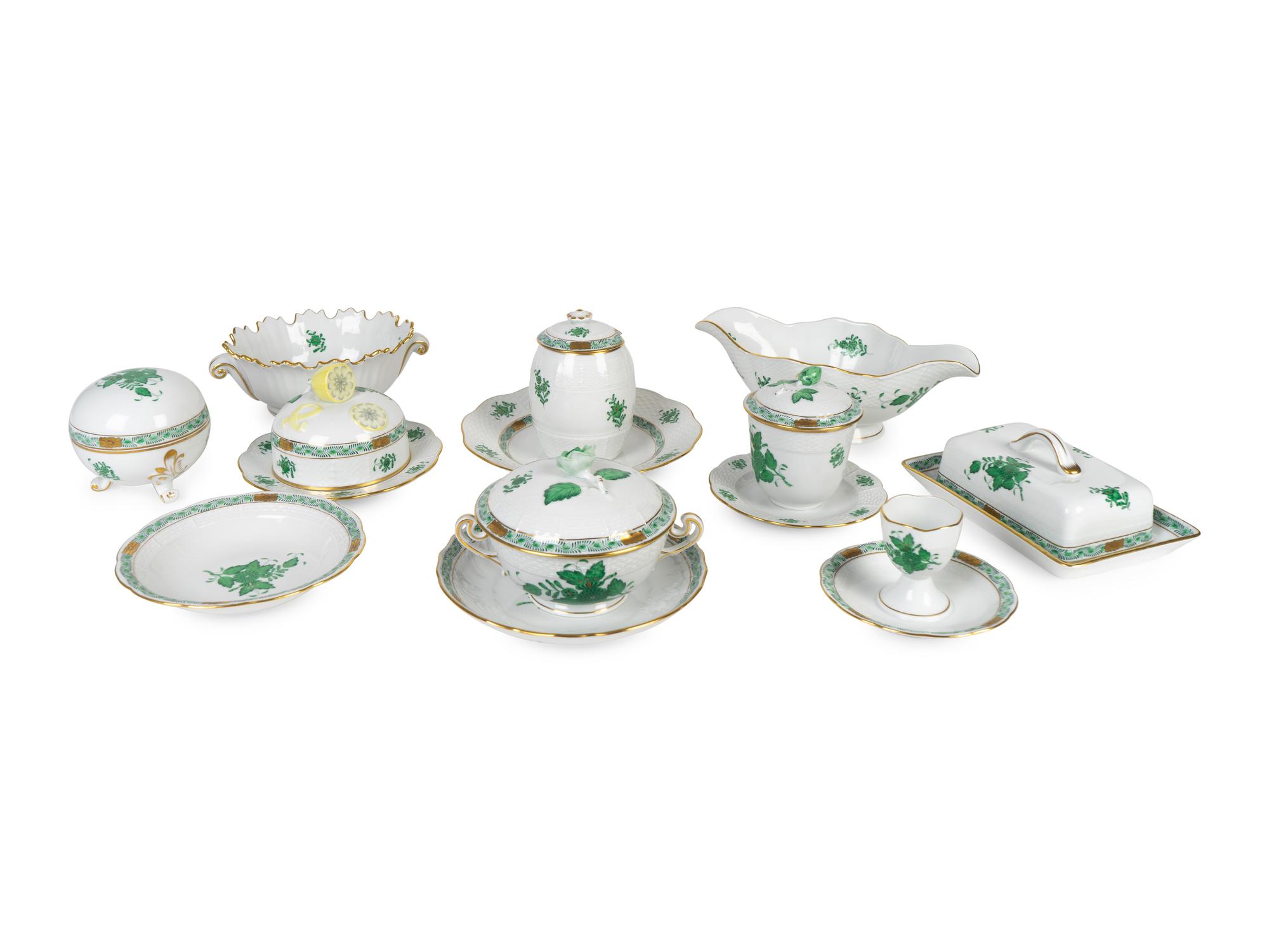 A 114-Piece Herend Porcelain Partial Dinner Service — 20TH CENTURY