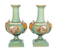 A Pair of Sèvres Style Porcelain Vases