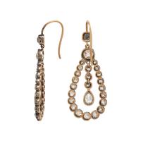ANTIQUE, DIAMOND PENDANT EARRINGS