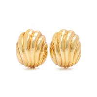 CARTIER, YELLOW GOLD CLIP EARRINGS