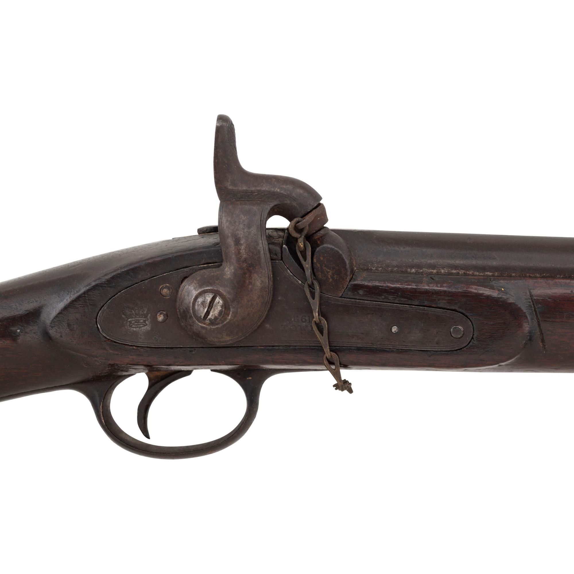 Confederate "A" Marked Cleaned & Repaired British Pattern 1856 Enfield Rifle Dated 1861