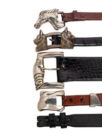 Five Kieselstein-Cord Sterling Silver Belts