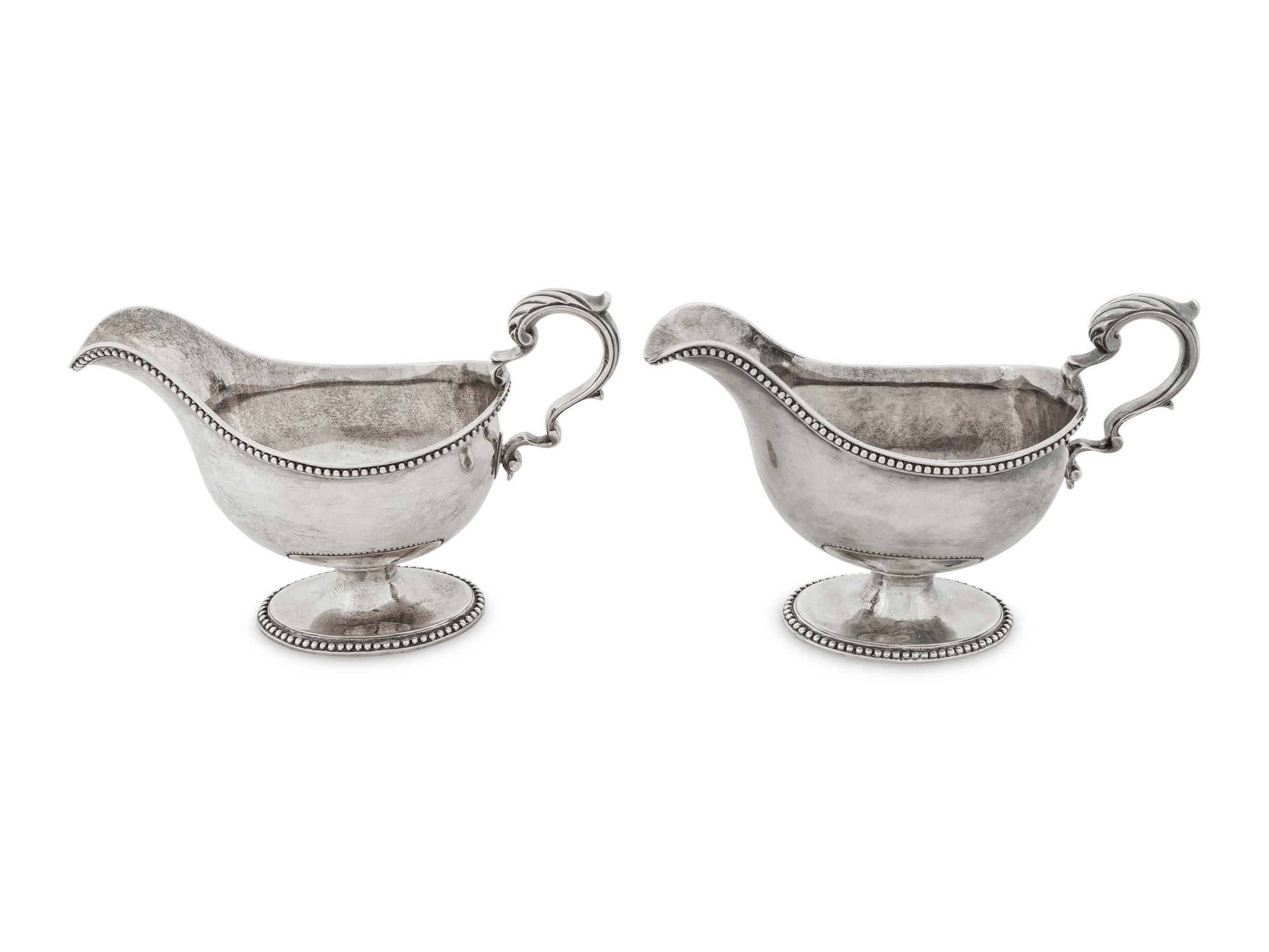 A Pair of George III Silver Sauce Boats