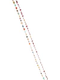 COLLECTION OF YELLOW GOLD AND MULTIGEM LONG CHAINS