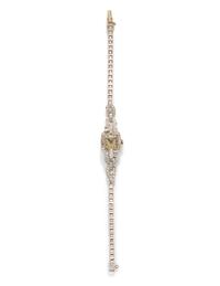 HAMILTON, WHITE GOLD AND DIAMOND WATCH