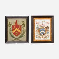 Two painted coats-of-arms: Holyoke and Tryppe families Samuel Blyth (1744-1795), Salem, MA, and other, late 18th century