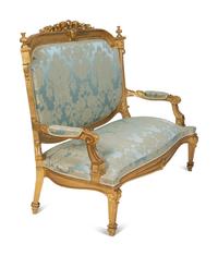 A Napoleon III Giltwood Seven-Piece Salon Suite