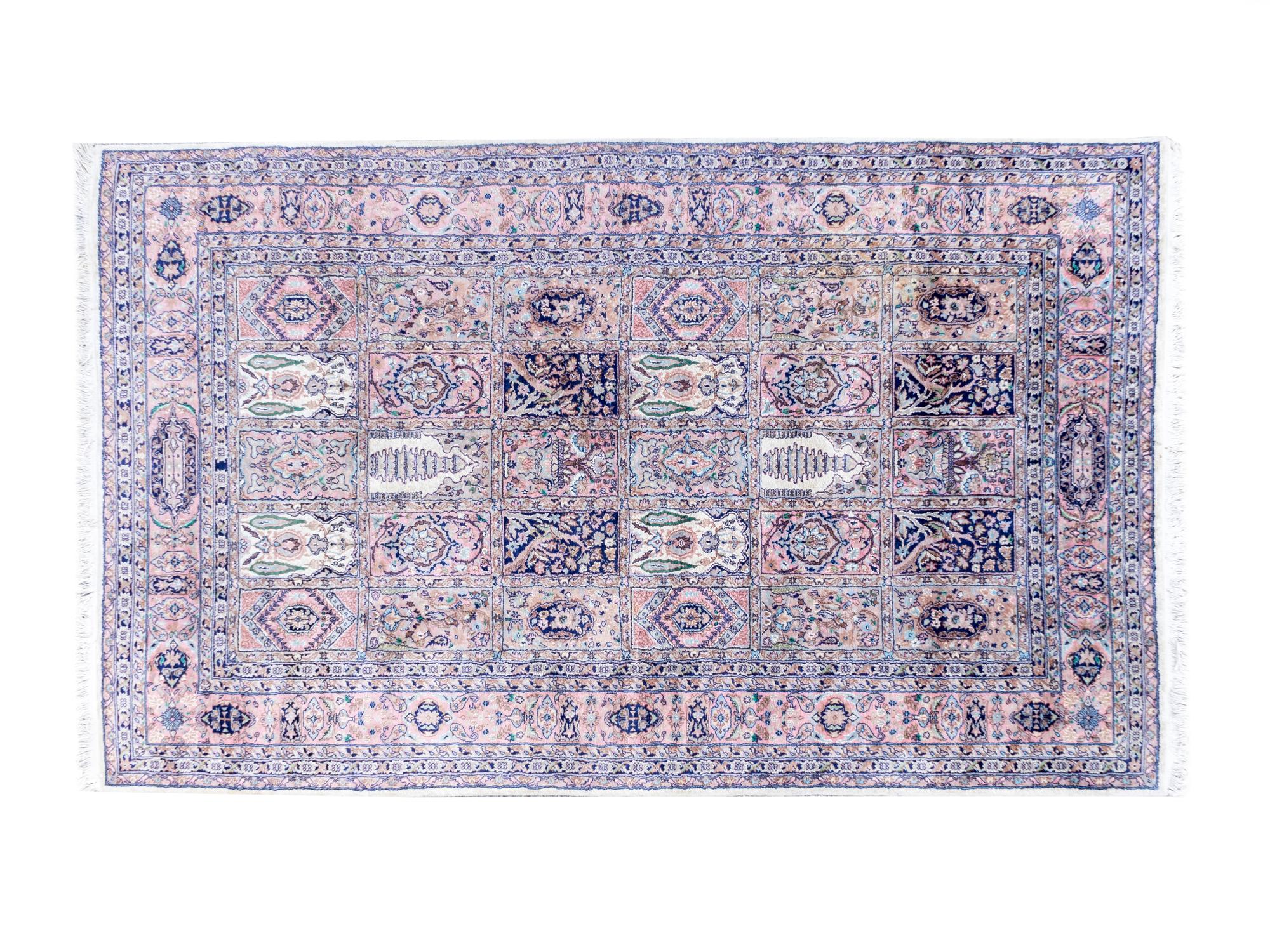 A Tabriz Silk Garden Rug — 20TH CENTURY